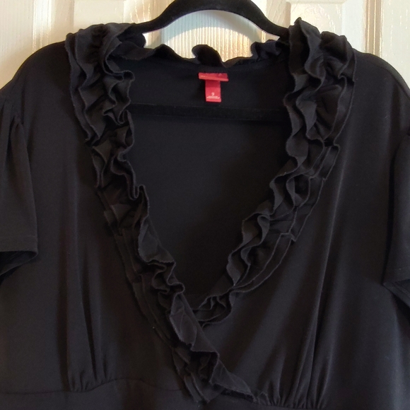 Merona Black Ruffle Dress - Picture 2 of 4